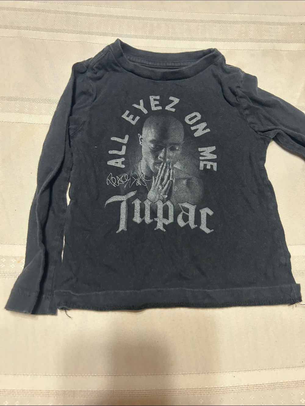 Tupac 'All Eyez On Me' Kids Long-Sleeve Tee - Black